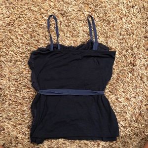 Abercrombie & Fitch Tops - Abercrombie & Fitch - navy ruffled tank top L Abercrombie & Fitch Tops - Abercrombie & Fitch - navy ruffled tank top L